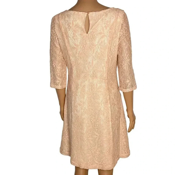 Maeve Anthropologie Pink Lefkara Lace Dress Size Medium New without tags - Picture 4 of 10
